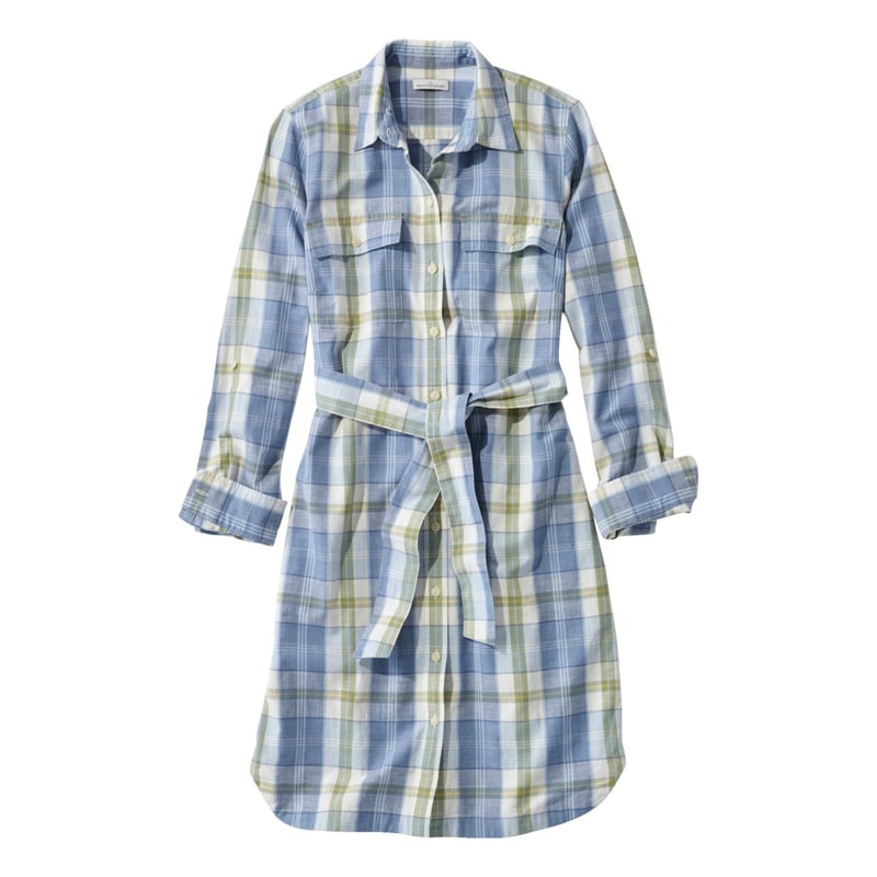 米国フィット・プチ シグネチャー・キャンプ・シャツ・ドレス、ボタンフロント