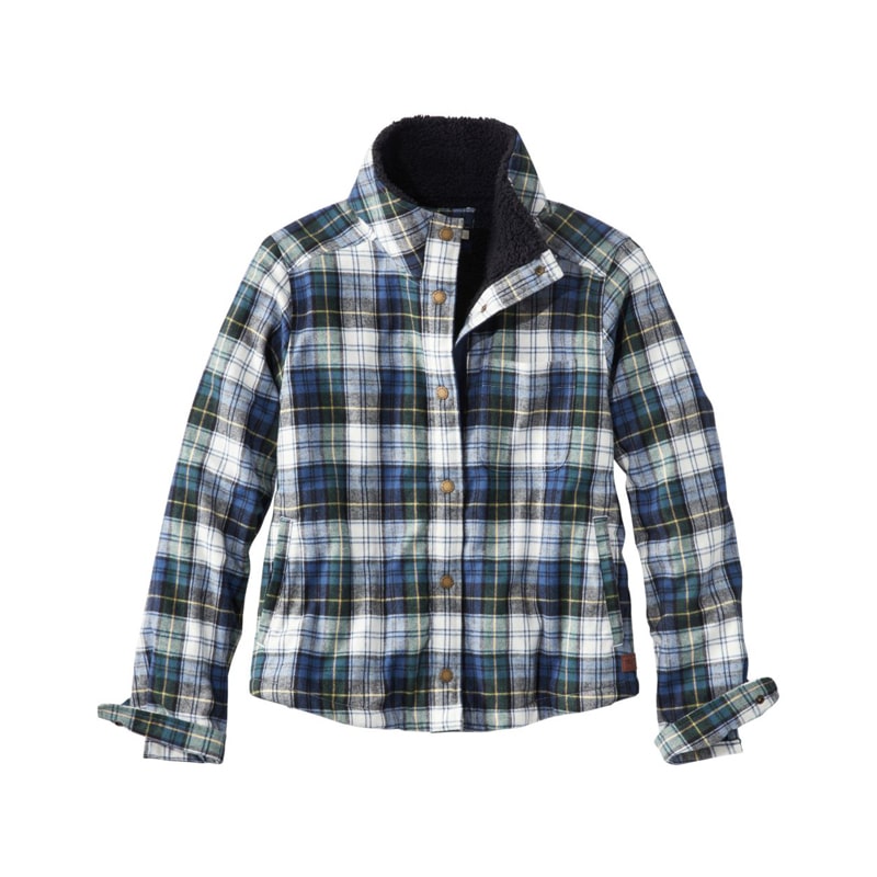 米国フィット・レギュラー スコッチ・プラッド・フランネル・シャツ、シェルパラインド・モックネック・ジャケット