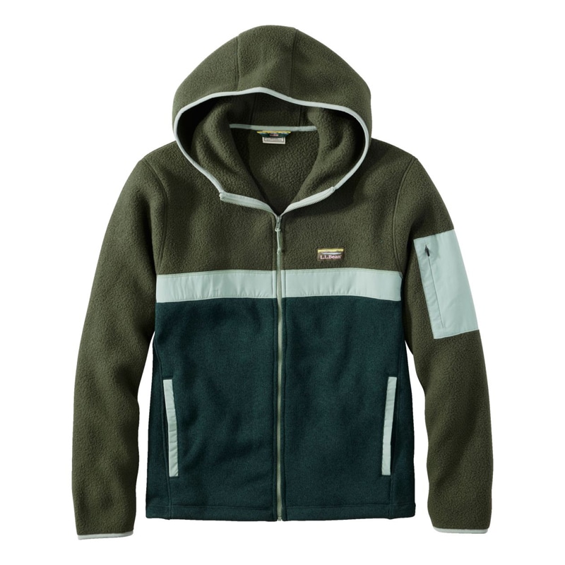 米国フィット・レギュラー エル・エル・ビーン・セーター・フリース・シェルパ・ハイブリッド、フルジップ フーディ