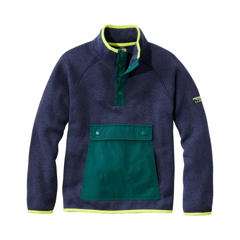 ビックキッズ・エル・エル・ビーン・セーター・フリース、ハーフスナップ