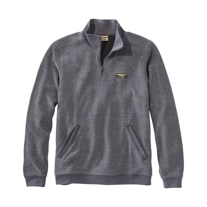 米国フィット・レギュラー タンブルド・シェルパ・フリース、クォータージップ・プルオーバー