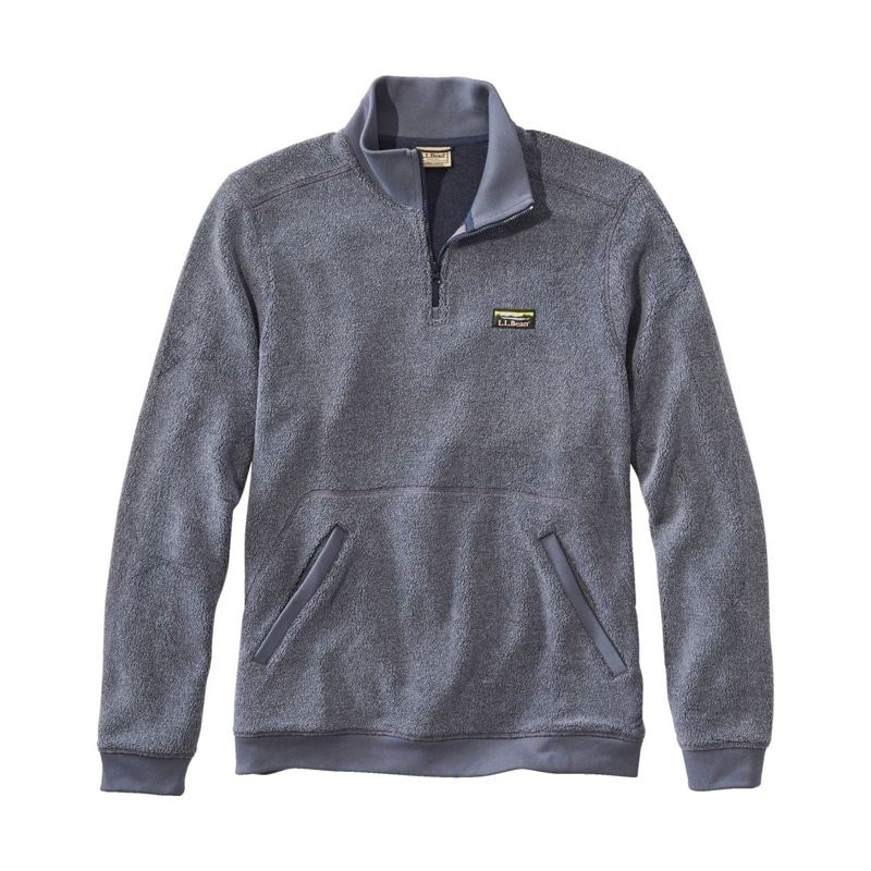 米国フィット・レギュラー タンブルド・シェルパ・フリース、クォータージップ・プルオーバー