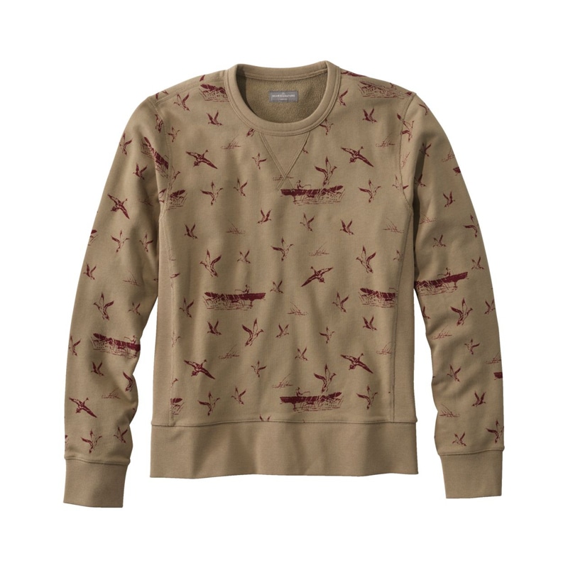 米国フィット・レギュラー シグネチャー・ラギッド・クルーネック・スウェットシャツ、プリント