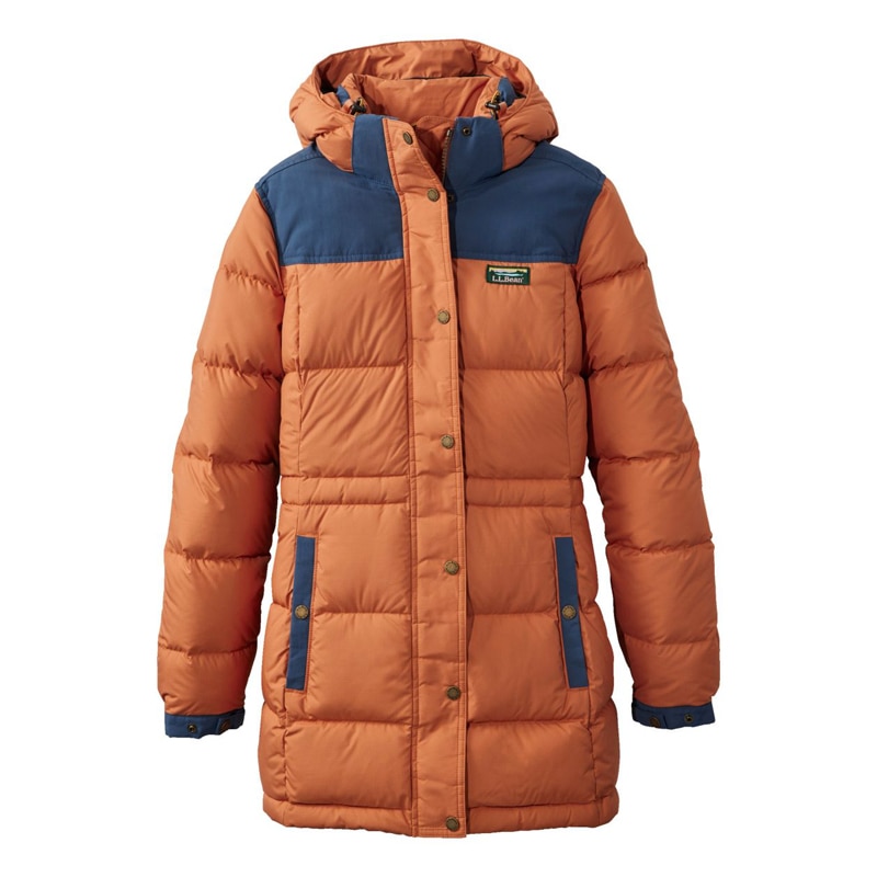 米国フィット・プチ マウンテン・クラシック・ダウン・パーカ、カラーブロック