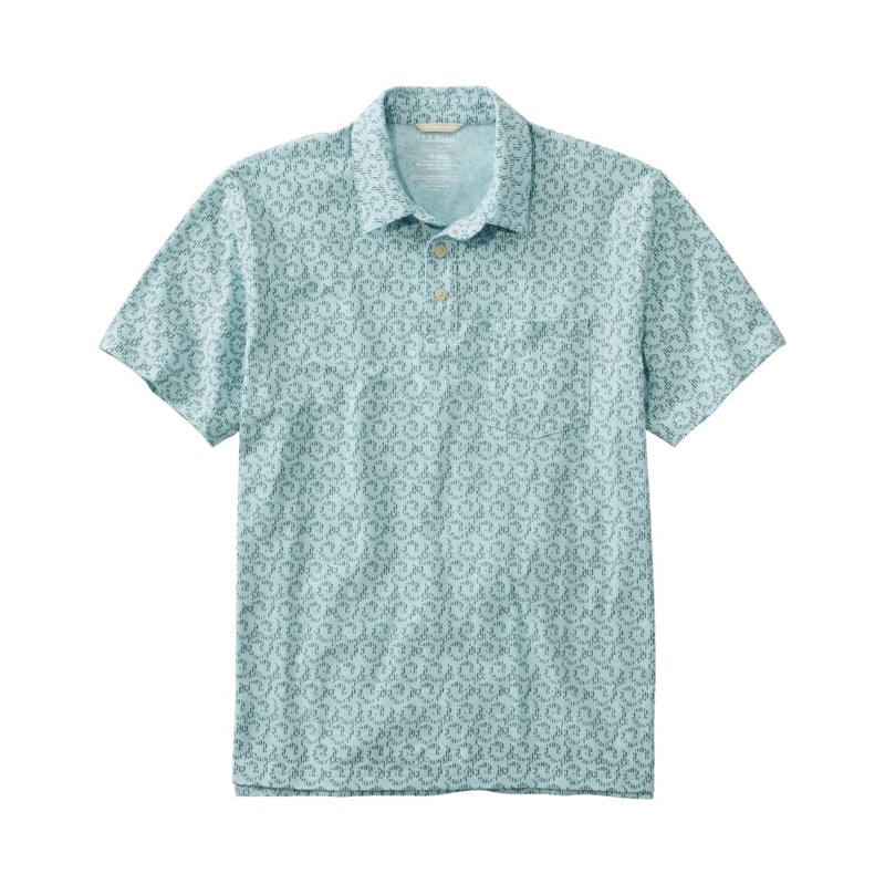 米国フィット・レギュラー レイクウォッシュ・パフォーマンス・ポロシャツ、半袖　プリント