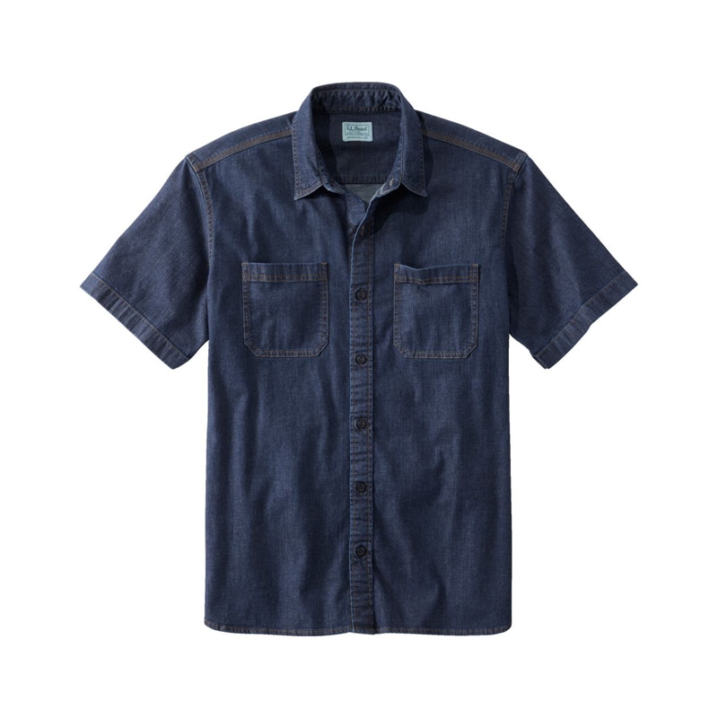 米国フィット・レギュラー ビーンフレックス・デニム・シャツ、トラディショナル・フィット　半袖