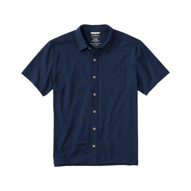 米国フィット・レギュラー レイクウォッシュ・パフォーマンス・シャツ、ボタンフロント・シャツ　半袖