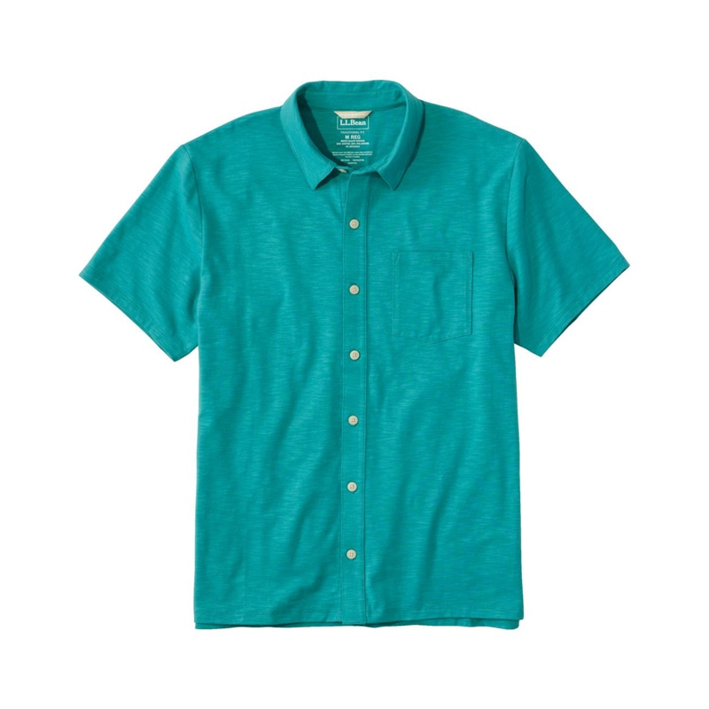 米国フィット・レギュラー レイクウォッシュ・パフォーマンス・シャツ、ボタンフロント・シャツ　半袖