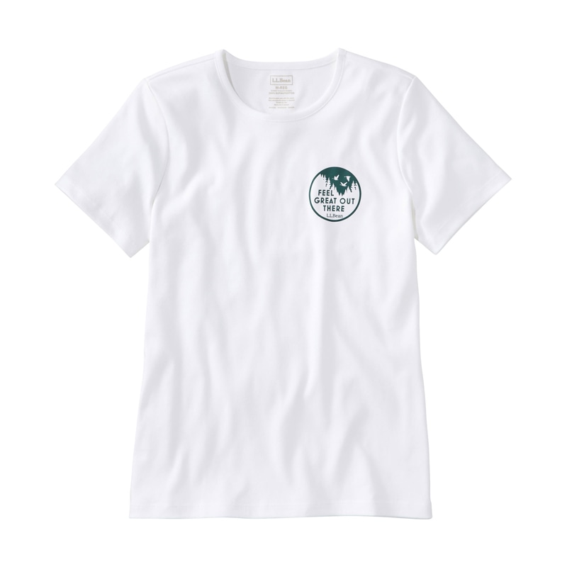 米国フィット・レギュラー ピマ・コットン・クルーネック・グラフィック・ティ