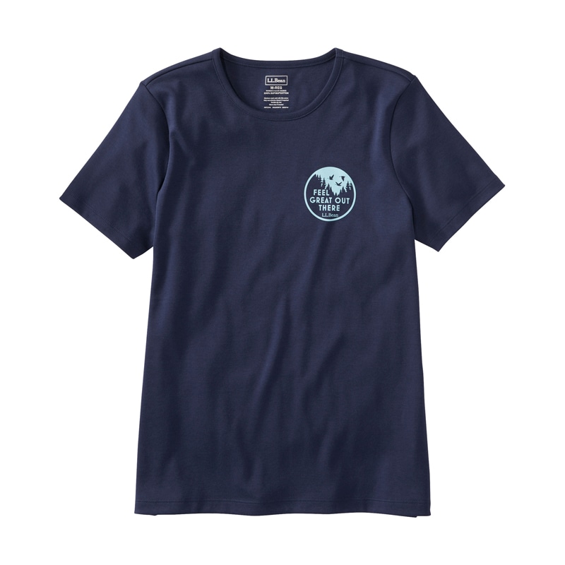 米国フィット・レギュラー ピマ・コットン・クルーネック・グラフィック・ティ