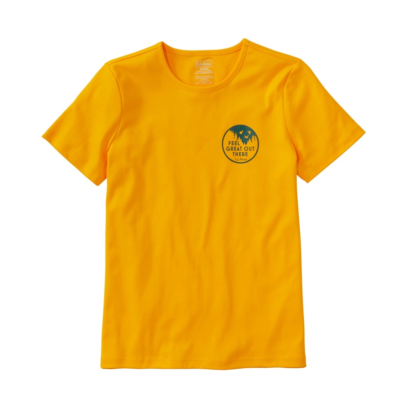 米国フィット・レギュラー ピマ・コットン・クルーネック・グラフィック・ティ