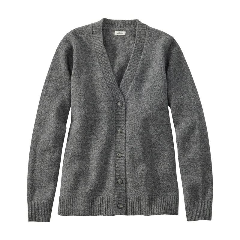 米国フィット・レギュラー ビーンズ・クラシック・ラグ・ウール・セーター、ボタンフロント・カーディガン