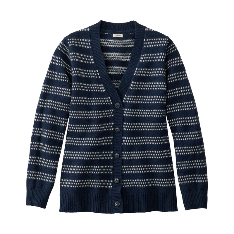 米国フィット・レギュラー ビーンズ・クラシック・ラグ・ウール・セーター、ボタンフロント・カーディガン ノベルティ