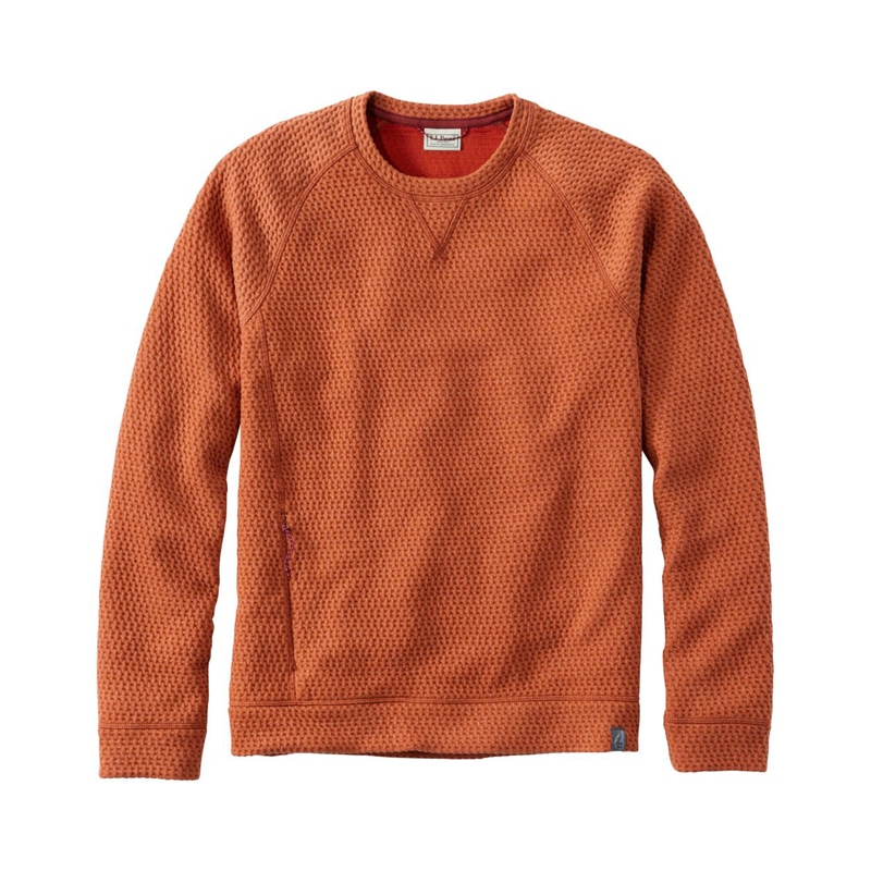 米国フィット・レギュラー リッジニット・プルオーバー、クルーネック