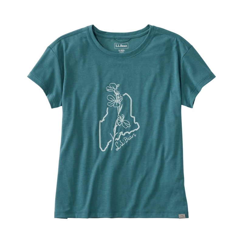 米国フィット・レギュラー ビスタ・キャンプ・ティ、半袖　クルーネック　グラフィック